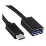 Imagem de Cabo OTG USB C Type-C Macho x Usb A Fêmea P/ Celular PC 10cm