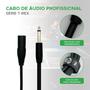 Imagem de Cabo P10 Mono Para Xlr Macho 2 Metros Profissional