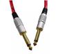 Imagem de Cabo P10xP10 Mono Nylon 6,5mm 5,0mm - Dourado - Vermelho - MXT