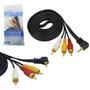 Imagem de Cabo P2 4 contatos x 3  RCA p/ Receptor 2 mts - KIT C/ 5 UN