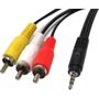 Imagem de Cabo P2 4C X 3 Rca 1,80Mt