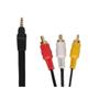 Imagem de Cabo P2 Av 3 Rca Tv Midiabox Receptor Receptores Áudio Vídeo