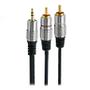 Cabo P2+rca Fitz P2 Estéreo X 2 Rca Macho Plug Metal 5 M - CHIP SCE Imagem de Cabo P2+rca Fitz P2 Estéreo X 2 Rca Macho Plug Metal 5 M