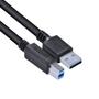 Imagem de Cabo Para Impressora E Hd Externo Usb A 3.0 Macho Para Usb B 3.0 Macho 28awg Puro Cobre 3 Metros - Puabm3-3