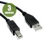 Imagem de Cabo Para Impressora Usb A Macho Para B Macho 2.0 3 Metros Preto