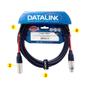 Imagem de Cabo para Microfone XLR macho/XLR Fêmea 3 Metros Datalink GB002 0,30 mm²