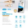 Imagem de Cabo para Recarga e Sicronização ELG, ALCWH, USB para Tipo-C, 1 metro, 3A e 15W, Branco/Dourado