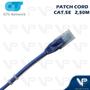 Imagem de Cabo patch cord 2,5 mts cat5e com capa moldada e protetora azul kit10