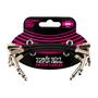 Imagem de Cabo Patch Ernie Ball Flat Ribbon - Pacote com 3 Unidades (7,62cm) - Preto