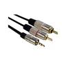 Imagem de Cabo Plug P2 Estereo Para 2 Rca Gold 24K 1.8 Metro 8 1 629 - Mxt Musical