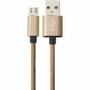 Imagem de Cabo Premium micro usb de  3 m de nylon trançado reforçado  dourado - Easy Mobile