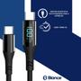 Imagem de Cabo Preto Turbo Resistente PD 5A 1M USB Para Tipo-C Mostra Woltz