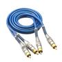 Imagem de Cabo rca prime 5mm plug metal azul 1m svart techone