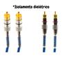 Imagem de Cabo RCA Prime Automotivo Plug Metal 5mm Transp. Azul 5m Svart - 0737