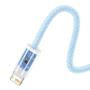 Imagem de Cabo Resistente iPhone Usb/lightning Baseus 2.4a 2m Azul Claro