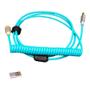 Imagem de Cabo skyloong tipo c para tipo c, silica gel, espiral, babyblue