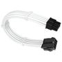 Imagem de Cabo sleeved branco extensor fonte para cpu 4+4 = 8 pinos