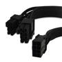 Imagem de Cabo Splitter Pci-e 6+2 Y Pci Express 8p para Gpu Placa De Vídeo Reforçado Preto
