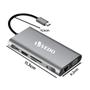 Imagem de Cabo Thunderbolt 3 Hdmi Tipo C 3.1 Usb 3.0 Vga P2 Micro SD TF 10 Em 1