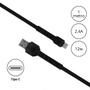Imagem de Cabo Tipo C Carregador USB e Dados 12w 2.4A Turbo Preto - 1 Metro - 839C