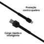 Imagem de Cabo Tipo C Carregador USB e Dados 12w 2.4A Turbo Preto - 1 Metro - 839C