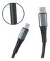 Imagem de Cabo Tipo-C para Tipo-C 1m Nylon Turbo PD 60W (max)