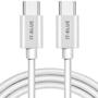 Imagem de Cabo Tipo C PD Carregador USB e Dados 15w 3A Turbo Branco - 2 Metros