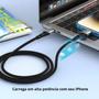 Imagem de Cabo transparente led xo nylon 1m tipo-c/lightning pd 27w