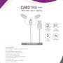 Imagem de Cabo Trio Lightning/Micro USB/Tipo C Oex CE301 Branco 1mt