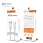 Imagem de Cabo Turbo 3.1A USb Para Tipo-C Hrebos CB-207C White Braids Compativél Com Iphone 15 e Android