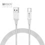Imagem de Cabo Turbo 3.1A USb Para Tipo-C Hrebos CB-207C White Braids Compativél Com Iphone 15 e Android