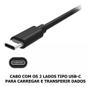 Imagem de Cabo Turbo Tipo C Para Tipo C Usb C Tipo C Nas Duas Pontas