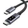Imagem de Cabo UGREEN Uno USB C 100W 480Mbps Tipo C Nylon PPS Display LED PD chip E-Marker carregamento rápido