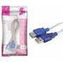 Imagem de Cabo Usb 2.0 Macho Macho A+a Hd 2.0 1.8 Metros - Cristal - 5+