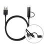 Imagem de Cabo USB 2 em 1 1m Compatível com Carga Rápida para Celulares USB-C e Micro-USB LE876PR