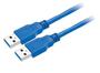 Imagem de Cabo Usb 3.0 A Macho X Usb A Macho 5m Azul