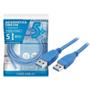 Imagem de Cabo Usb 3.1 - Usb A Macho + Usb A Macho 3.1 - 3 Metros Azul