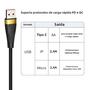 Imagem de Cabo USB 3 em 1 com Carga Rápida 100W - iPhone 14, Huawei, Samsung e Mais