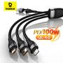 Imagem de Cabo USB 3 em 1 com Carregamento Rápido de 100W - para iPhone 15/14/13/12/Pro/Macbook/Samsung
