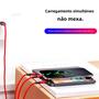 Imagem de Cabo USB 3 em 1 com Carregamento Rápido - Tipo C, Micro USB e IOS - Trançado de Nylon