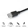 Imagem de Cabo Usb A 2.0 Macho P Mini Usb B Macho 28 Puro Cobre 3 Mts