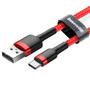 Imagem de Cabo USB-A A USB-C Baseus Cafule - Vermelho 50 CM (CATKLF-A09)