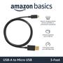 Imagem de Cabo USB-A para Micro USB Amazon Basics - 1m - Preto