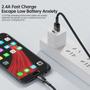 Imagem de Cabo USB-A x Micro USB 2.4A Nylon 1m Toocki TQ-X12
