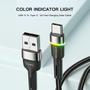 Imagem de Cabo USB-A x USB-C 3A Fast Charging Color LED 2m Essager