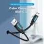 Imagem de Cabo USB C 3.0 Rapido Carregamento Celular 25cm Vention