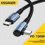 Imagem de Cabo USB-C 90 Graus com Carregamento Rápido 100W para iPad e Macbook Pro
