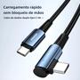 Imagem de Cabo USB-C 90 Graus com Carregamento Rápido 100W para iPad e Macbook Pro