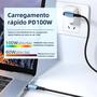 Imagem de Cabo USB-C 90 Graus com Carregamento Rápido 100W para iPad e Macbook Pro