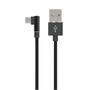 Imagem de Cabo USB-C 90 Graus em Nylon Preto